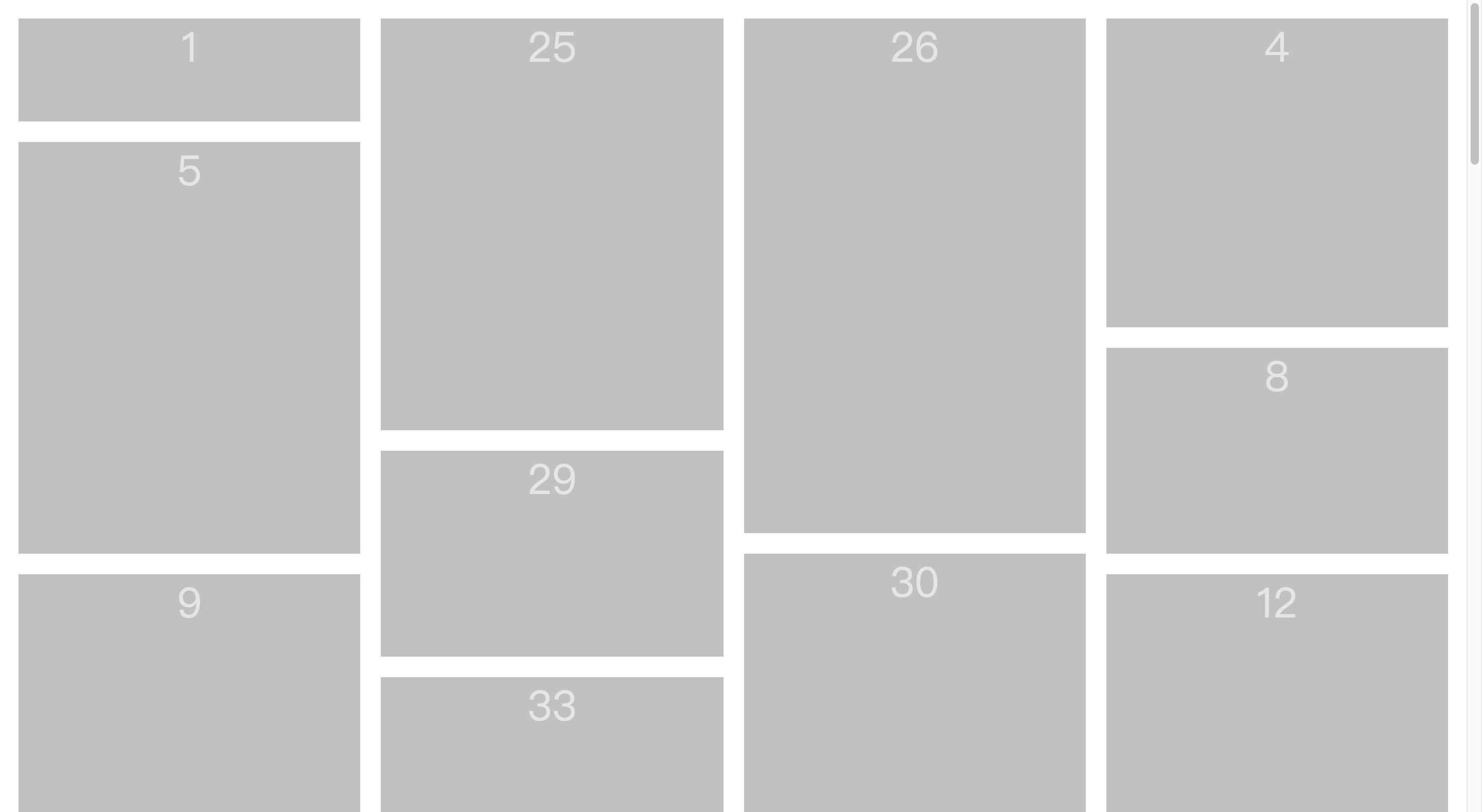 flex实现的瀑布流